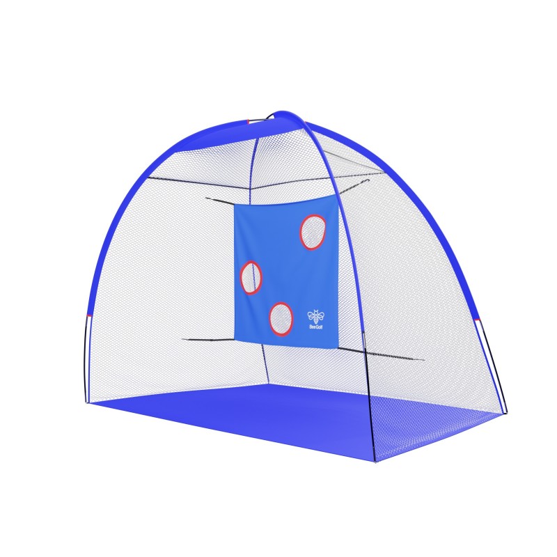 Filet d?entrainement de golf pleins coups (L 305 x H 205 x P 160 cm) avec cible 3 trous et housse de transport