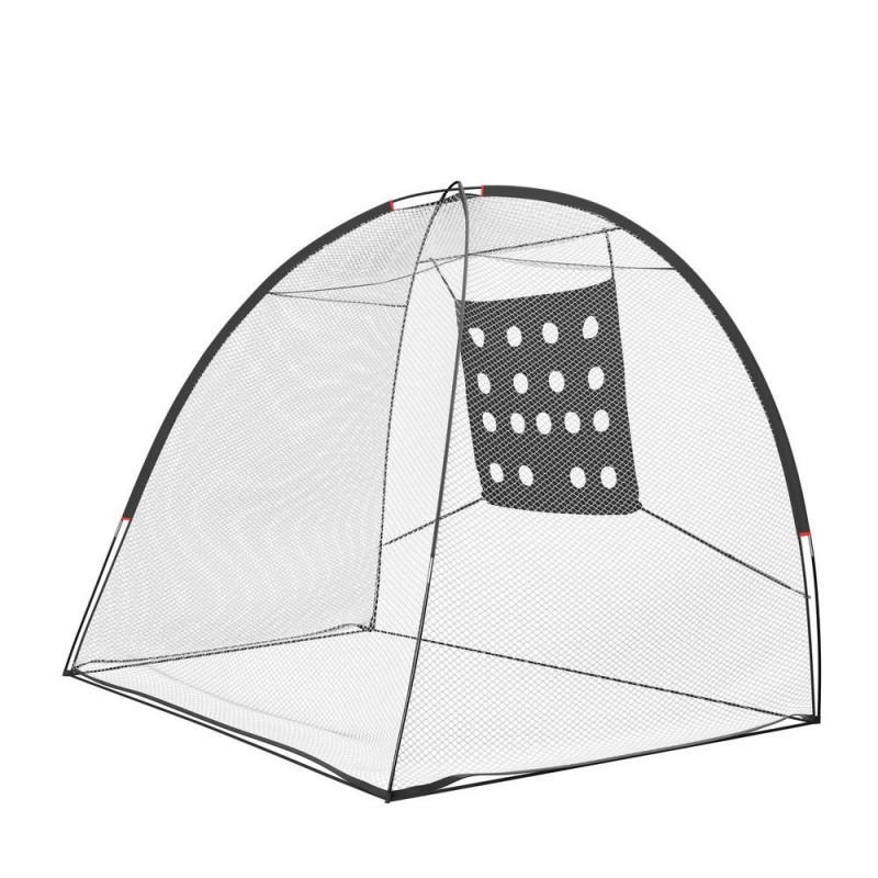 Filet d?entrainement de golf pleins coups (L 305 x H 205 x P 160 cm) avec cible 17 trous et housse de transport