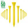 50 Tees de Golf en Bois - Taille 2 3/4 - 70mm Couleur Jaune 50 Tees de Golf en Bois - Taille 2 3/4 - 70mm Couleur Jaune