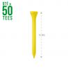 50 Tees de Golf en Bois - Taille 2 3/4 - 70mm Couleur Jaune 50 Tees de Golf en Bois - Taille 2 3/4 - 70mm Couleur Jaune