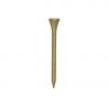 50 Tees de Golf en Bois - Taille 3 1/4 - 83mm Couleur Gold